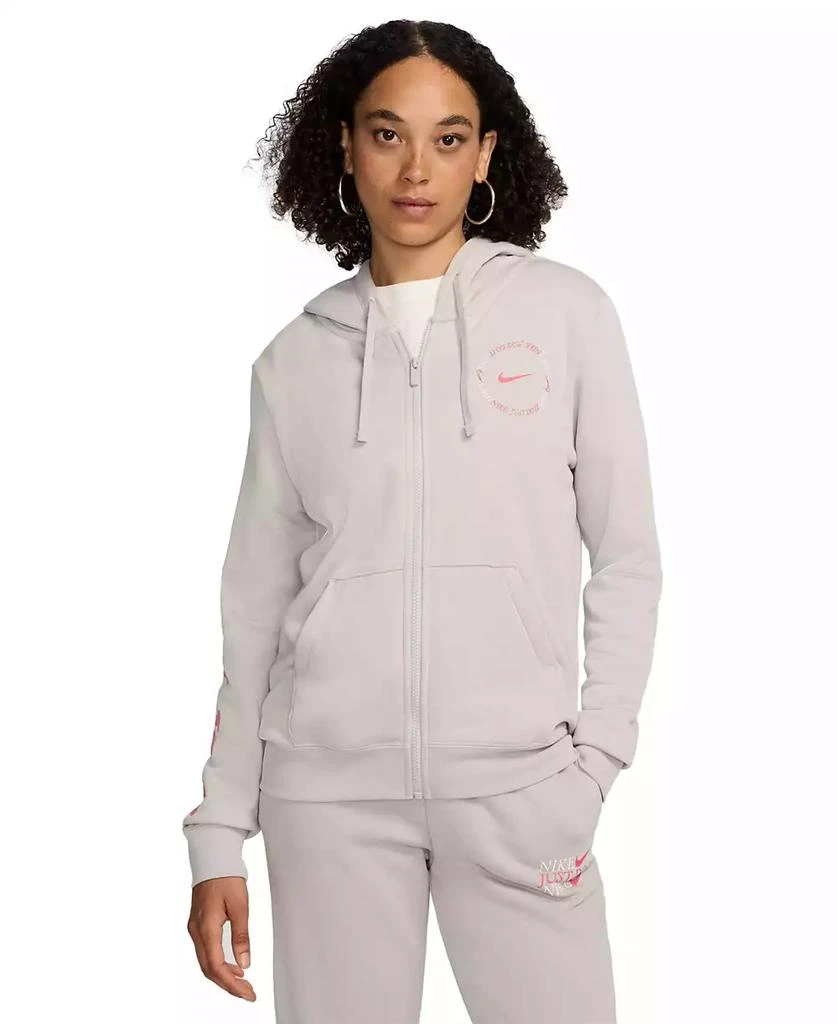 NIKE Women's Sportswear Club Fleece Full-Zip Hoodie 1
