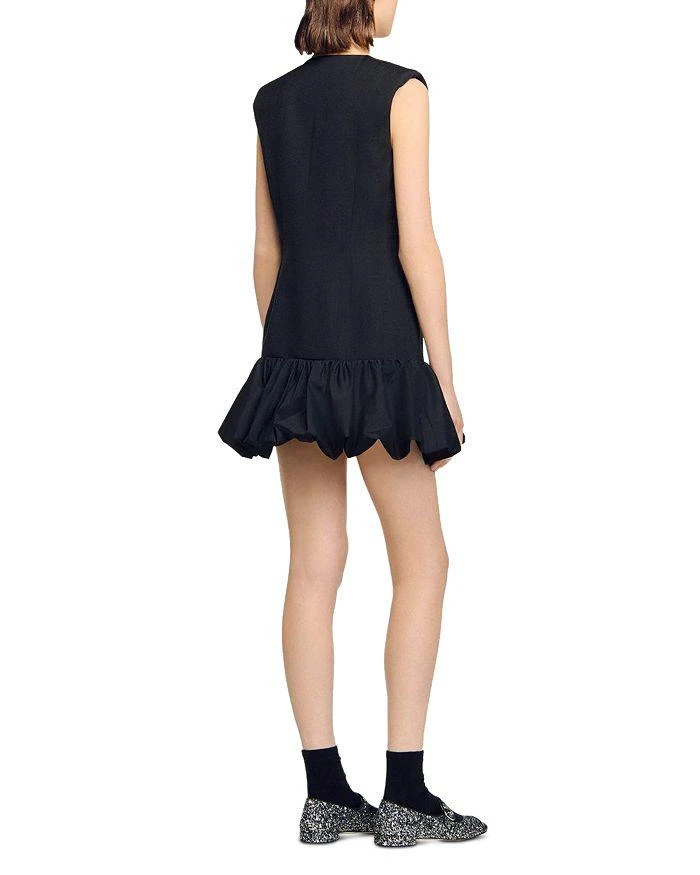 Sandro Button Front Bubble Hem Dress 4