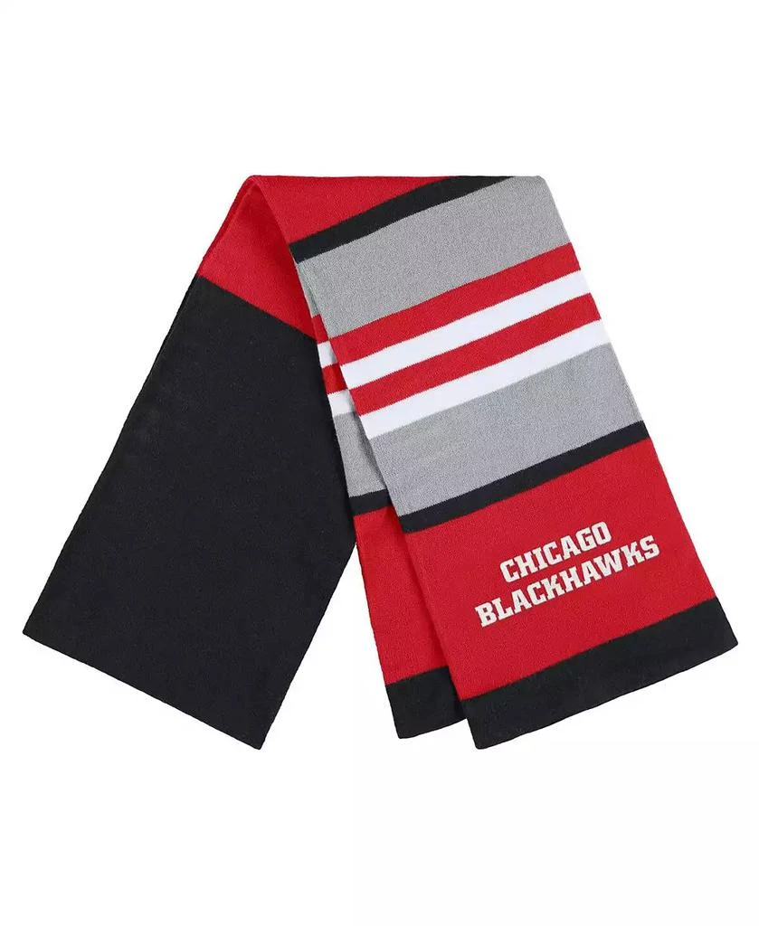 WEAR by Erin Andrews Women's Chicago Blackhawks Stripe Glove and Scarf Set 3