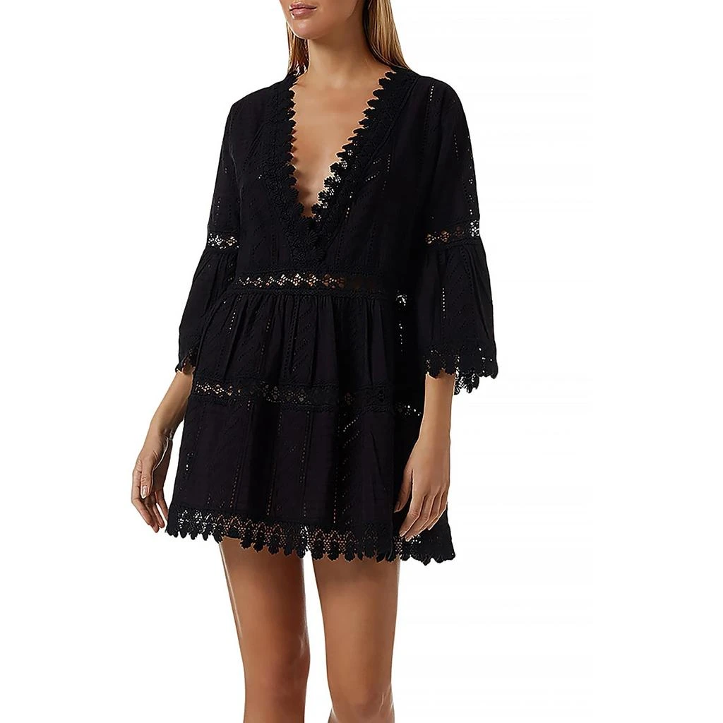 MELISSA ODABASH Victoria Womens Crochet Beachwear Cover-Up 2