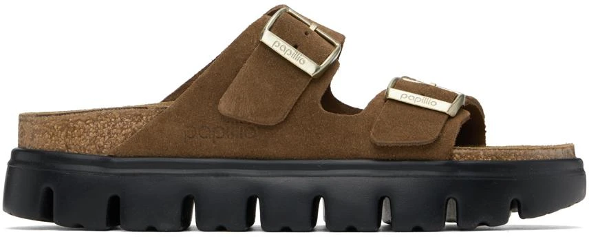 Birkenstock Brown Narrow Papillio Arizona Platform Sandals 1