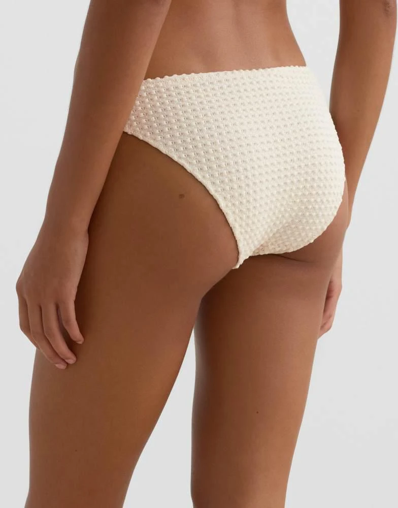 OYSHO OYSHO Bubble-texture crochet classic bikini briefs in ecru 3