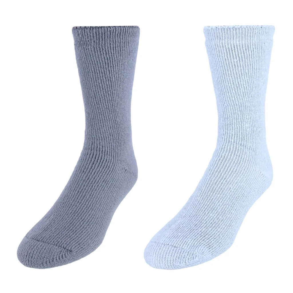 Dr. Scholl's Men's Ultimate Cozy Gripper Crew Slipper Socks (2 Pack) 1