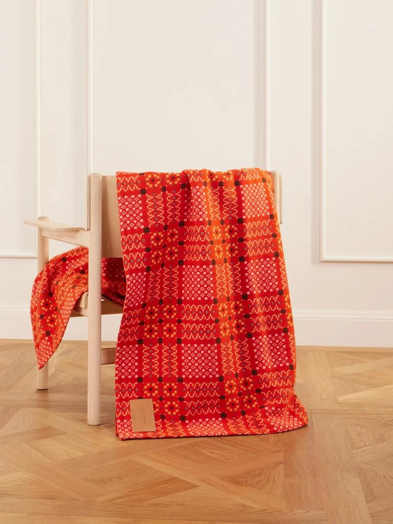 JW Anderson + Melin Tregwynt Wool Jacquard Blanket - Tomato red