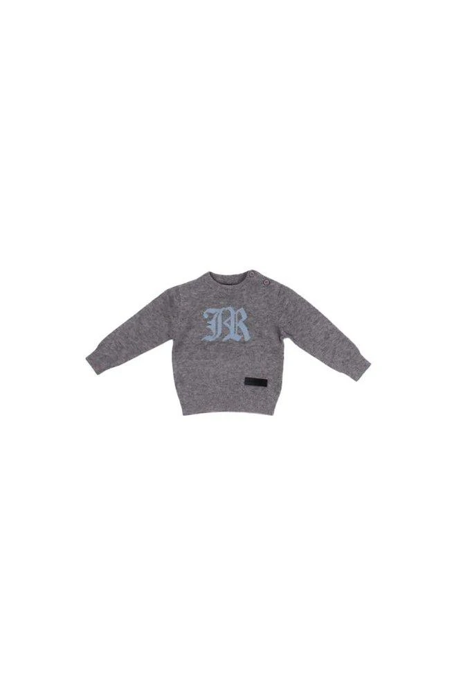 John Richmond Junior John Richmond Junior Intarsia-Knit Logo Crewneck Jumper