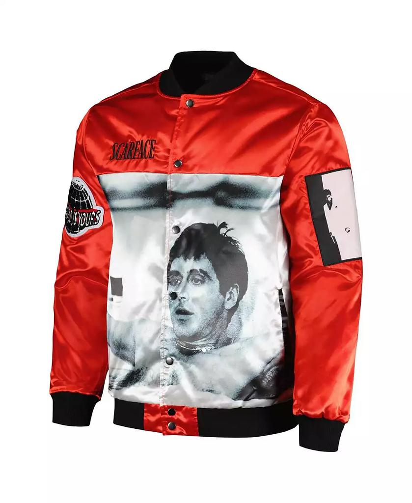 Reason Men's and Women's Red Scarface The World is Yours Varsity Full-Snap Jacket