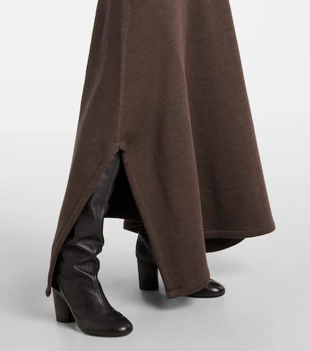 Lemaire Wool and cotton midi skirt 5