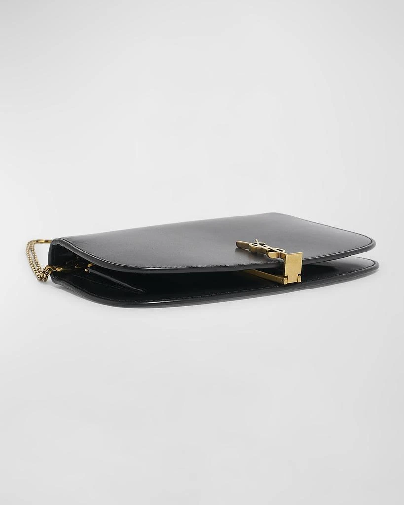 Yves Saint Laurent Voltaire YSL Monogram Wallet on Chain in Grained Leather 2