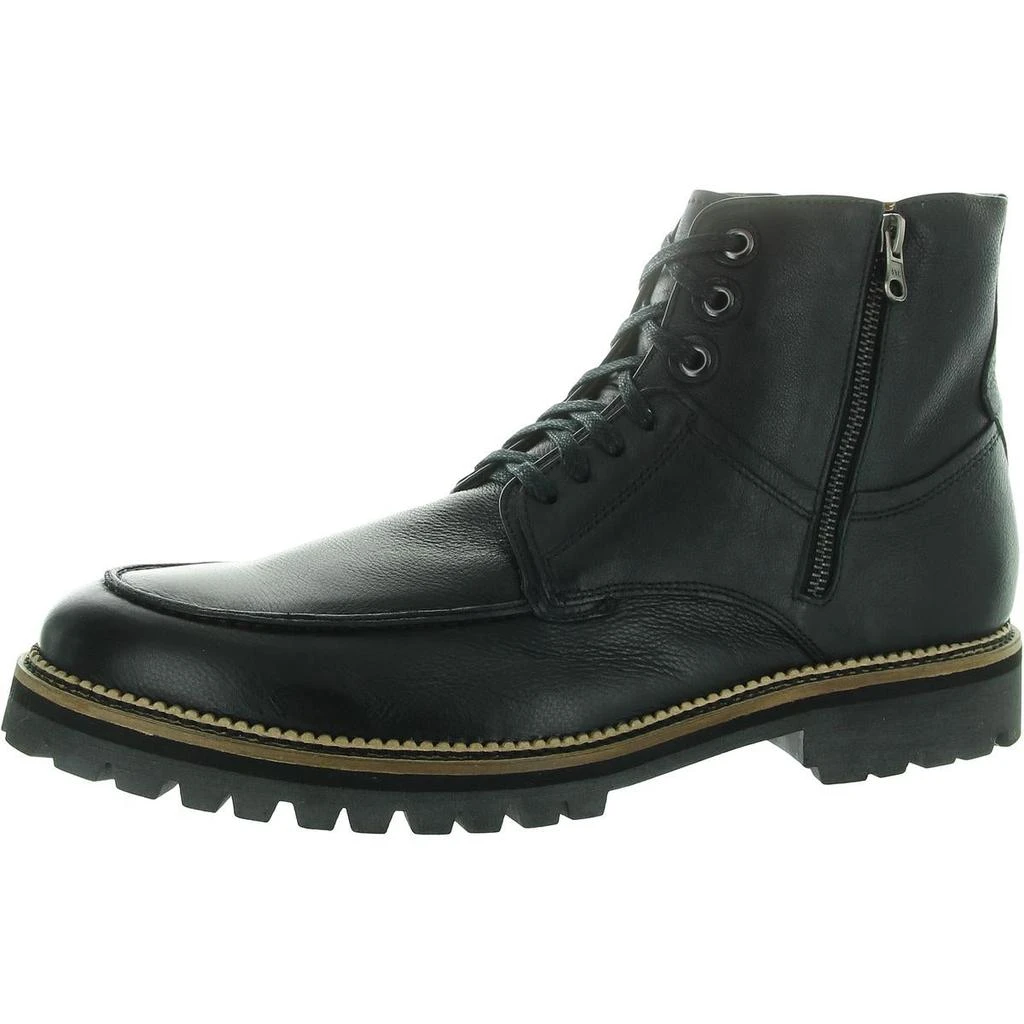 Donald J Pliner Mens Zipper Leather Combat & Lace-Up Boots 4