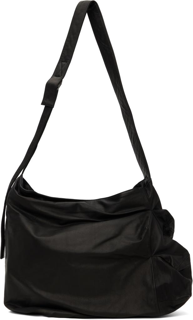 YOHJI YAMAMOTO Black Uneven Crossbody Bag - Crossbody Bags