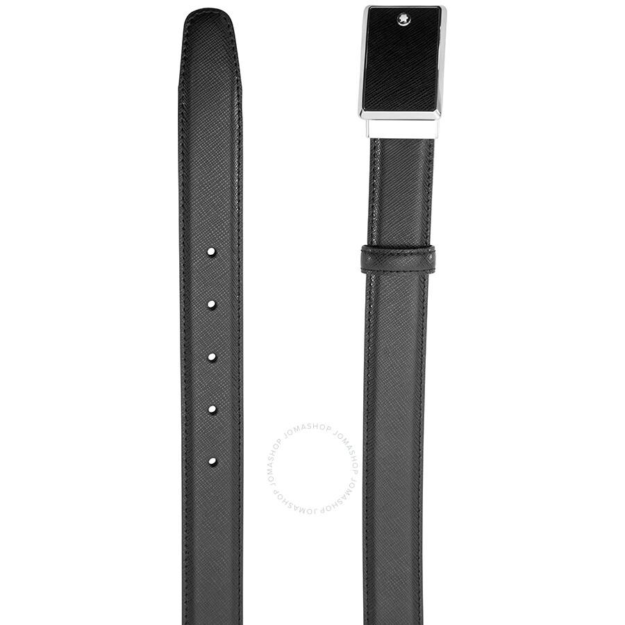 MontBlanc Black Saffiano Leather Belt 114421