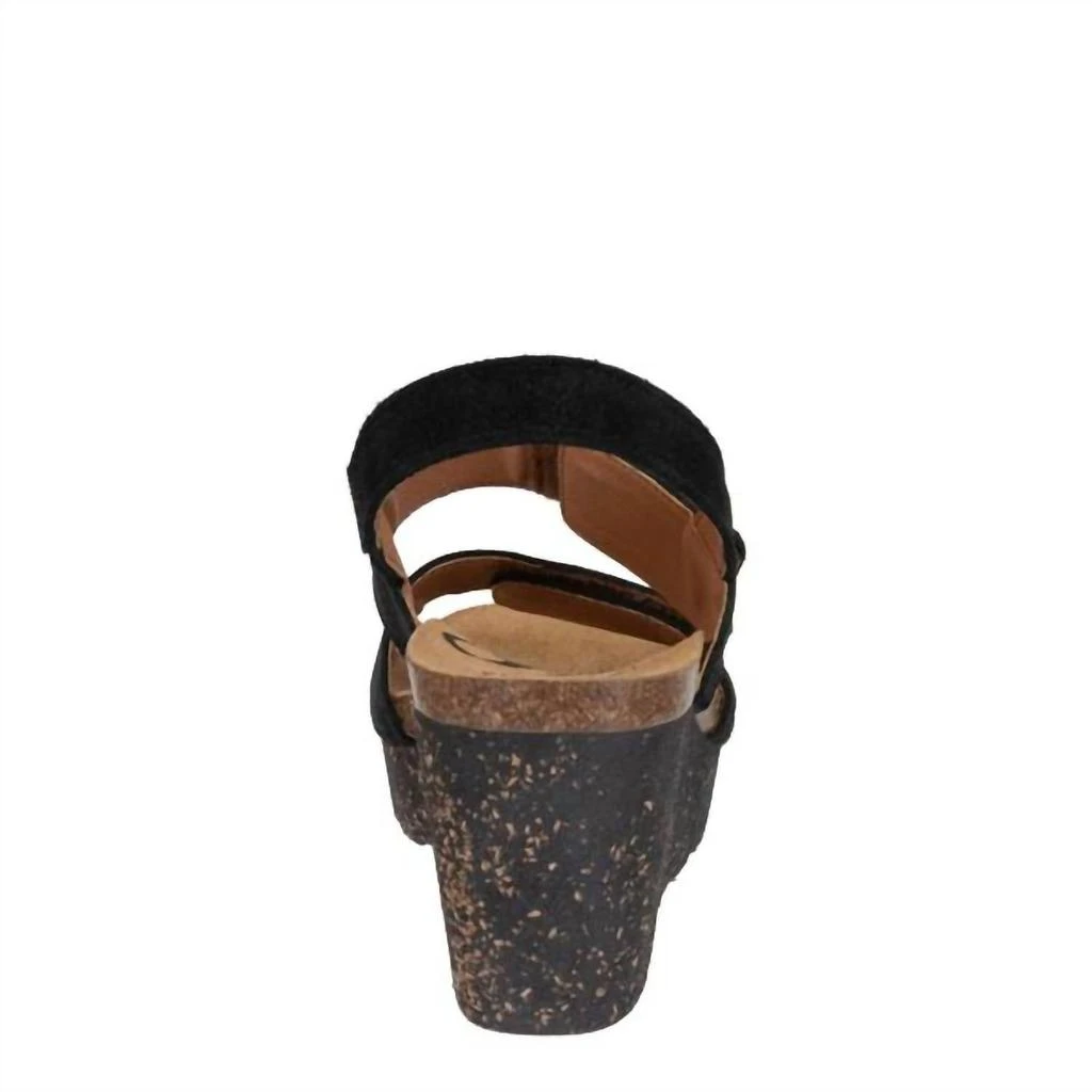 OTBT Peasant Wedge Sandals In Black 4