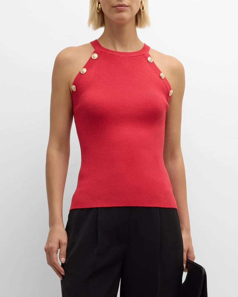 Tahari The Eliana Button-Embellished Knit Pullover 1