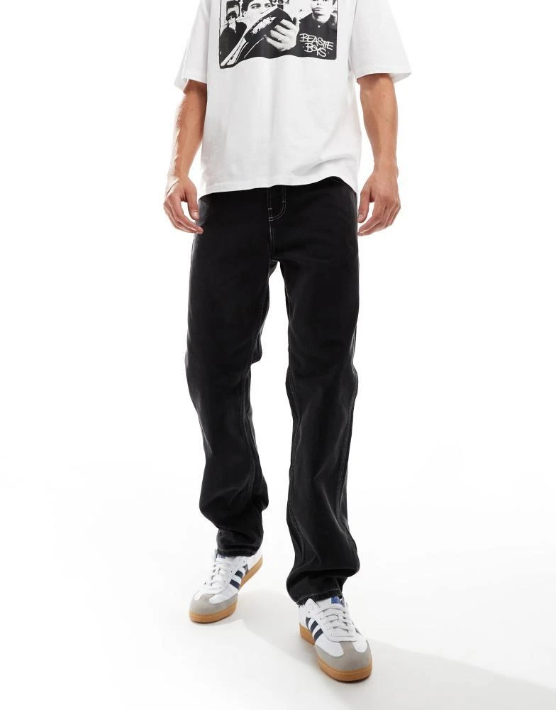 DICKIES Dickies houston regular fit denim jeans in washed black 1