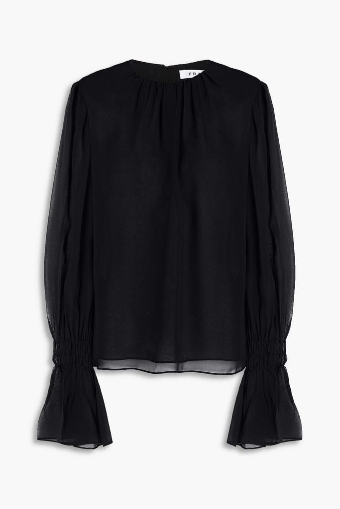 chiffon puff sleeve blouse