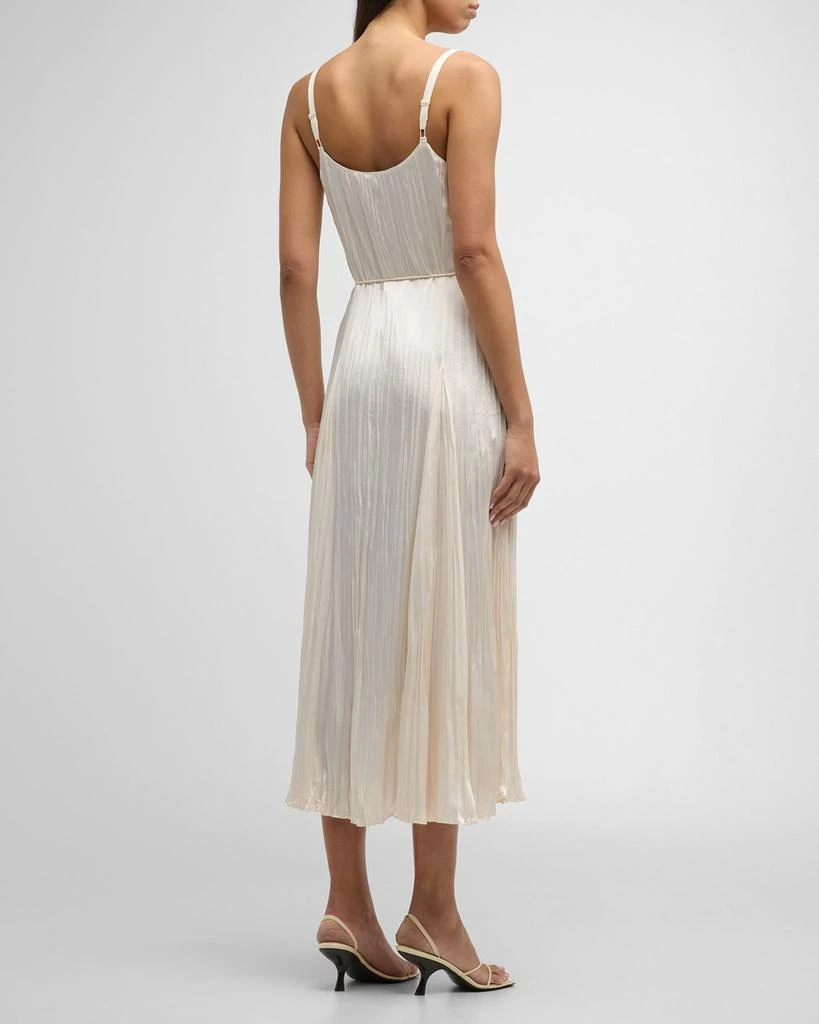 Pleated Crushed Satin Midi Slip Dress  On Sale Now with Up to 52% Off |  Discover Exclusive Deals & Savings at BeyondStyle  Authentic Vince slip |crushed|clothe|women|satin|dress|midi|pleated with Limited-Time Discounts,  Free Shipping,