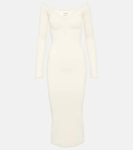 Khaite Pia off-shoulder midi dress 1