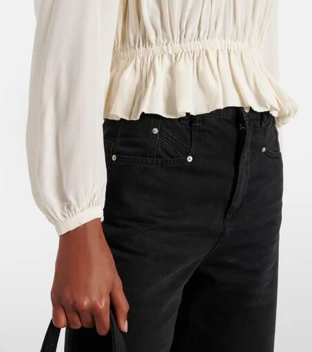 Isabel Marant Gelina crêpe de chine blouse 5