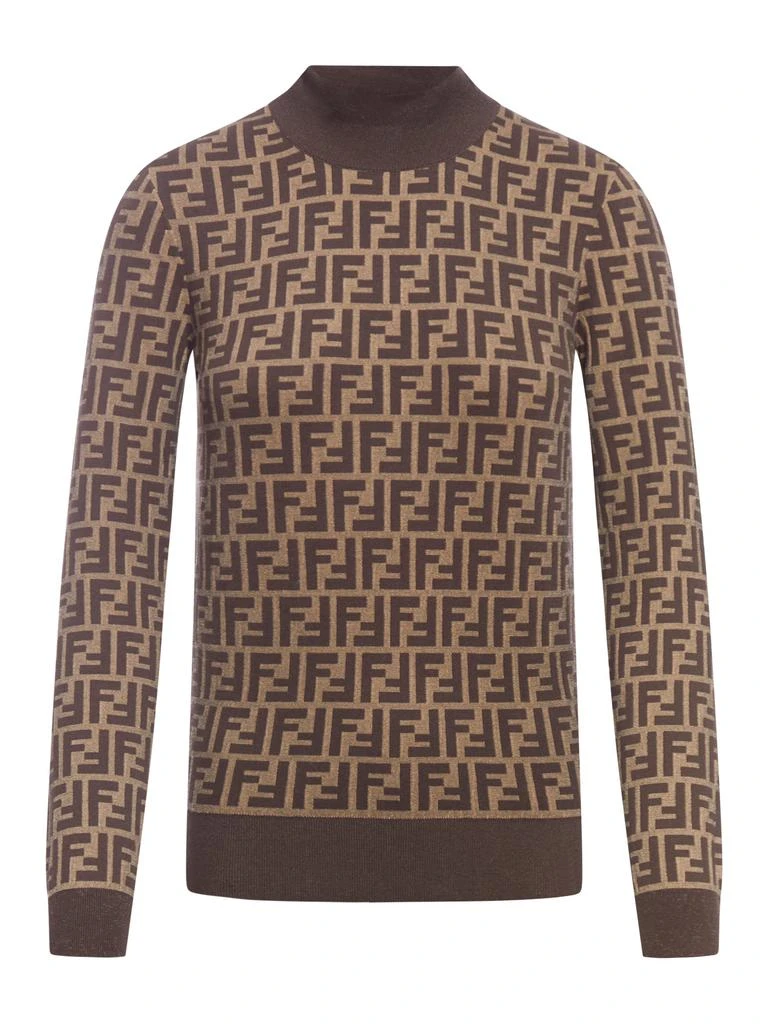 Fendi Brown FF cotton sweater 1