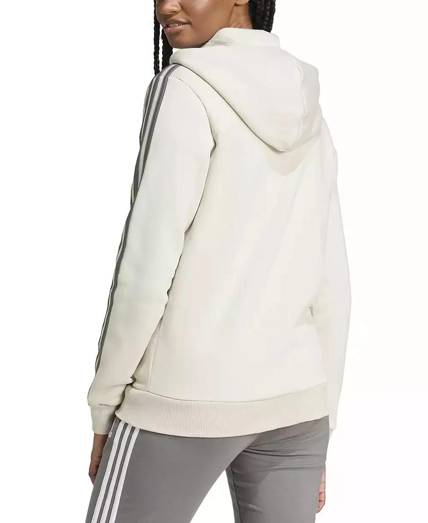 Adidas Women's 3-Stripe Cotton Fleece Full-Zip Hoodie Sweatshirt 6