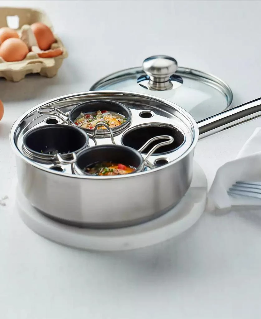Demeyere 4-Cup Stainless Steel Egg Poacher Set 4