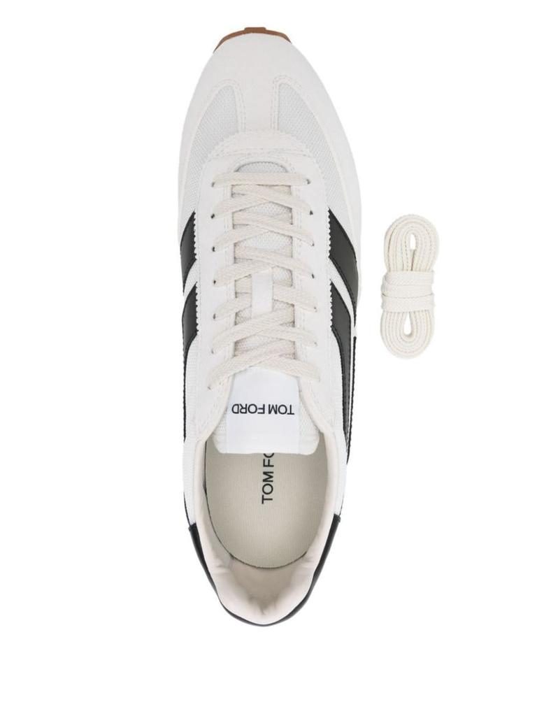 【関税&送料込】Tom Ford Mick Sneaker In Suede And Mesh Mick suede-trimmed sneakers in blue - Tom Ford | Mytheresa