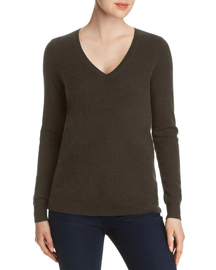 Bloomingdale's C by Bloomingdale's V-Neck Cashmere Sweater - Exclusive 1