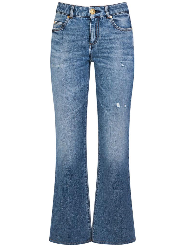 デニム・ジーパン BALMAIN Flared jeans Flared denim jeans blue blue - Women | BALMAIN