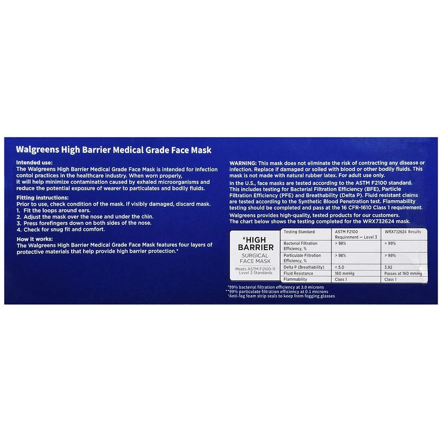 Walgreens High Barrier Medical Grade Face Mask 3