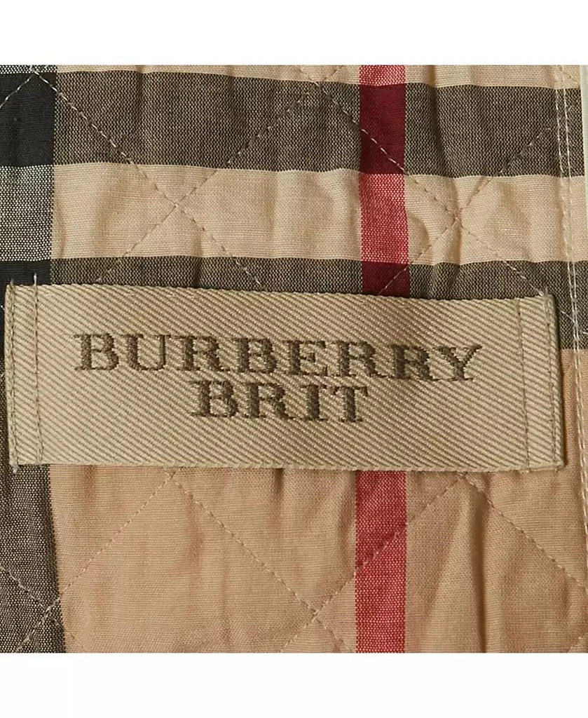 Pre-Owned Burberry Women
s Brit White Synthetic Quilted Button Front Jacket 5