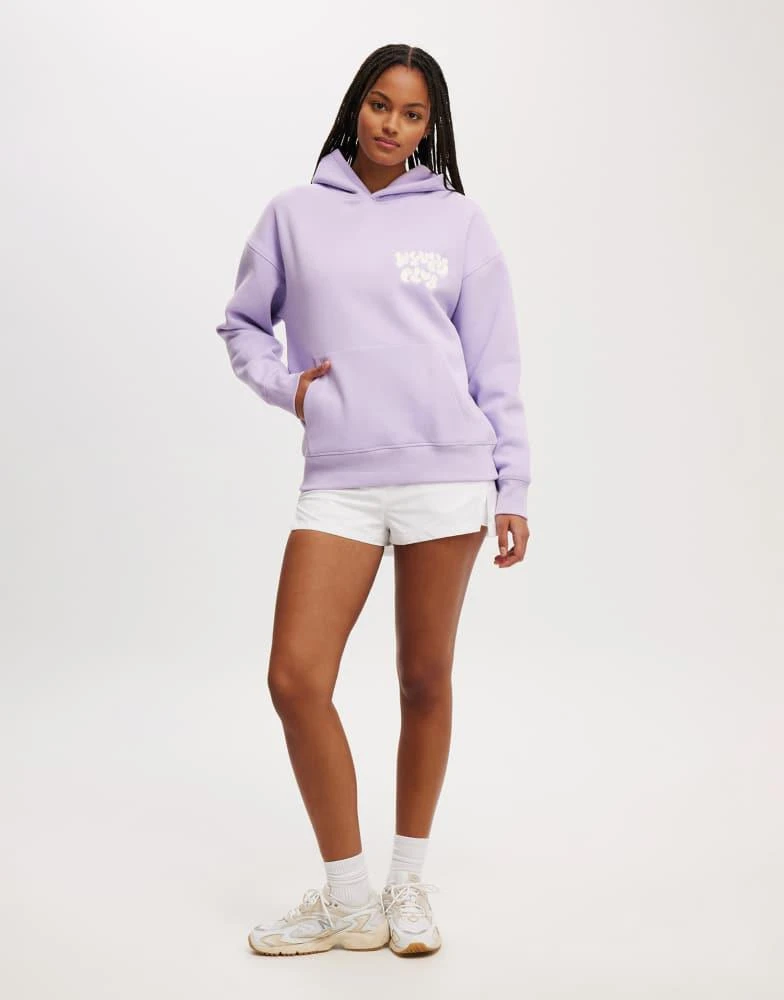 Cotton:On Cotton:On Plush premium graphic hoodie in purple 3