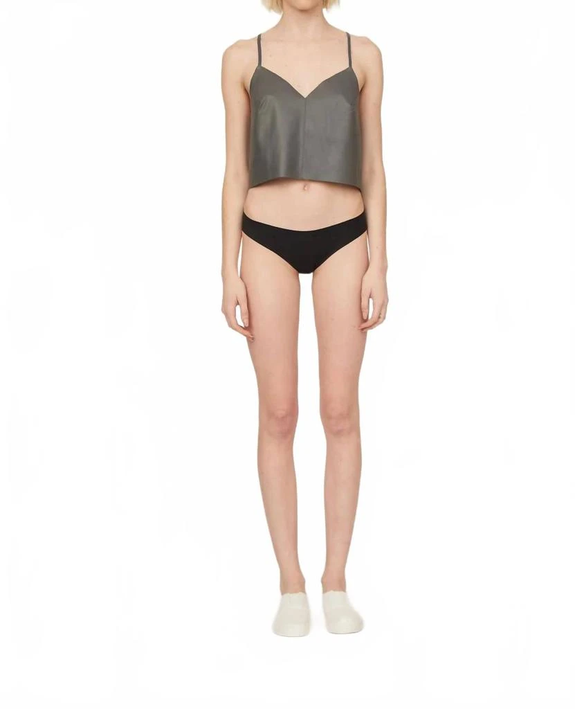 art dept. Leather Cami Top In Smoke