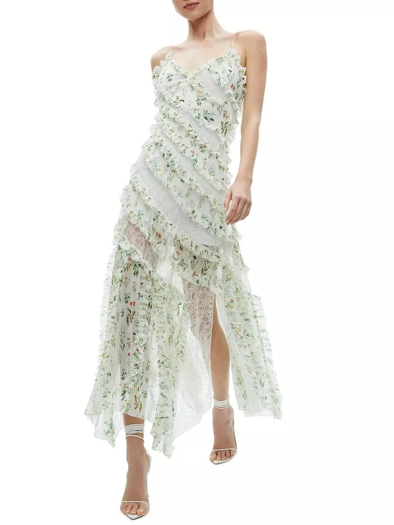 Alice + Olivia Sondra Floral Chiffon Maxi Dress 4