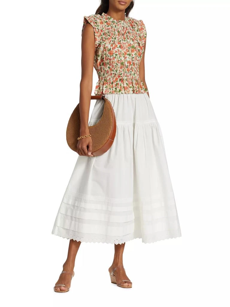 DÔEN Nina Floral Smocked Top 2