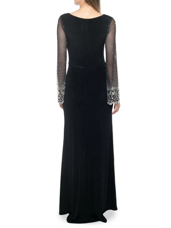 MARINA Embellished Bell Sleeve Gown 2