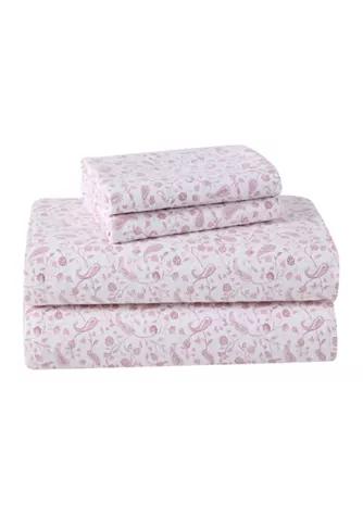 Eddie Bauer Ashley Paisley Prance Flannel Sheet Set