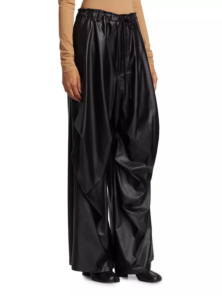 MM6 Faux Leather Parachute Pants 4