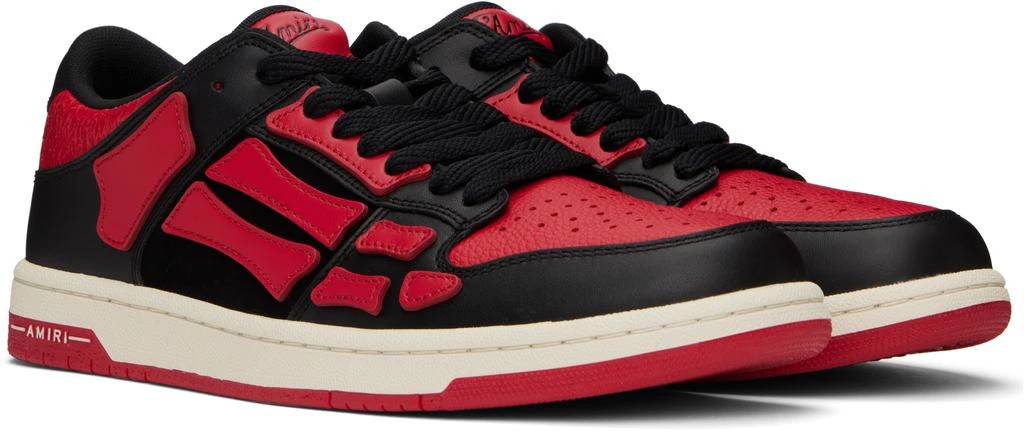 AMIRI Black & Red Skel-Top Low Sneakers 4