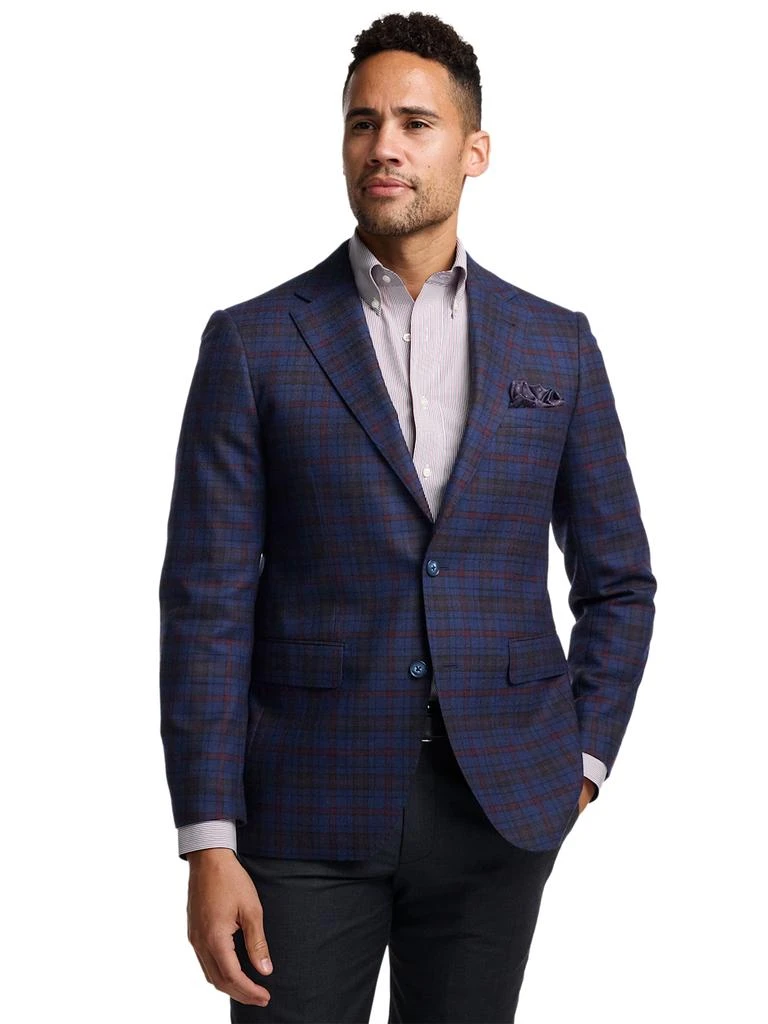 Paul Fredrick Wool Plaid Single Breasted Notch Lapel Sport Coat 2