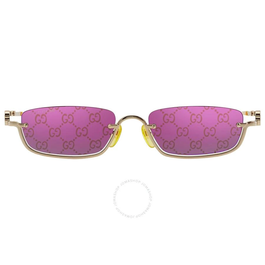 Gucci Violet Logo Rectangular Unisex Sunglasses GG1278S 005 55 1