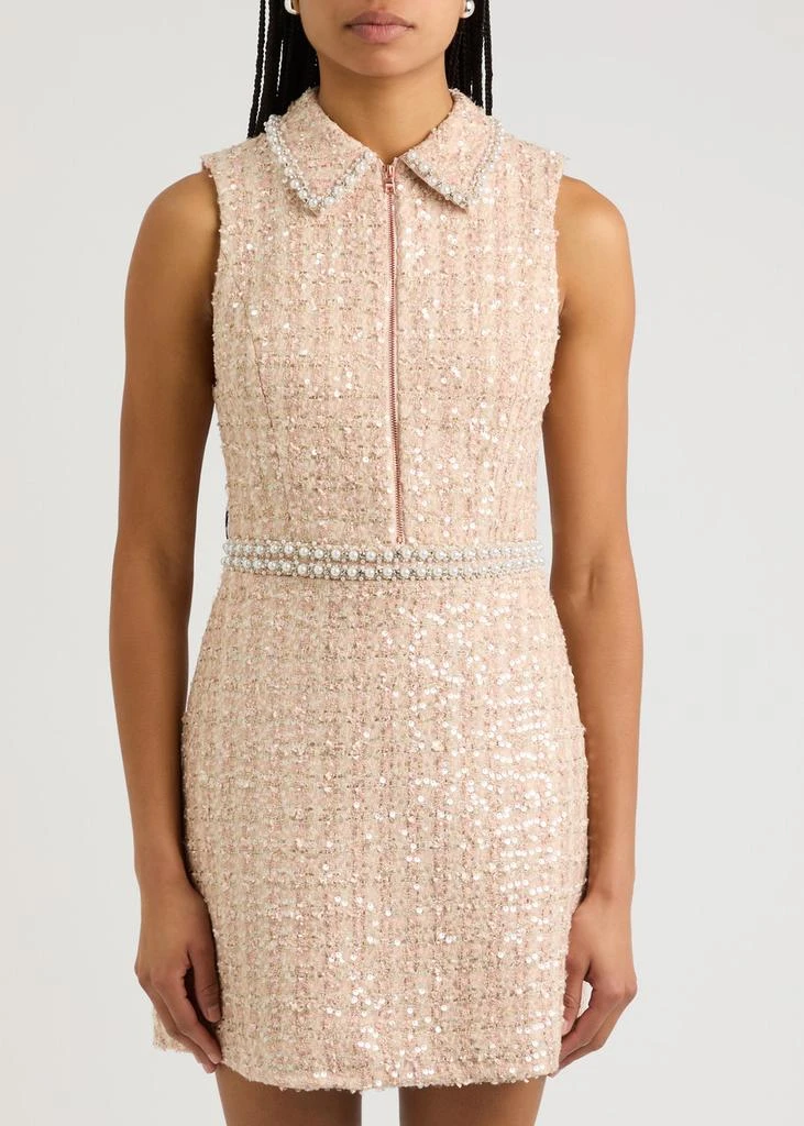 Alice + Olivia Ellis embellished tweed mini dress 2