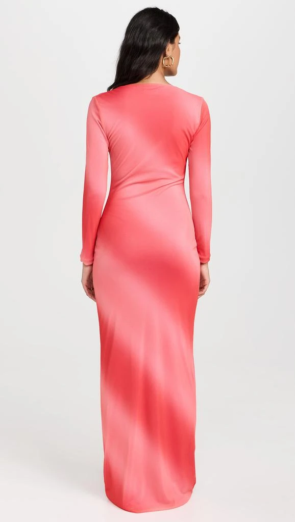 Dur Doux Coral Ombre Mesh Maxi Dress 2