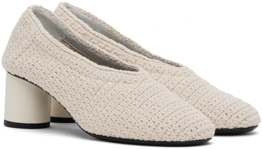 CO Off-White Crochet Heels 4