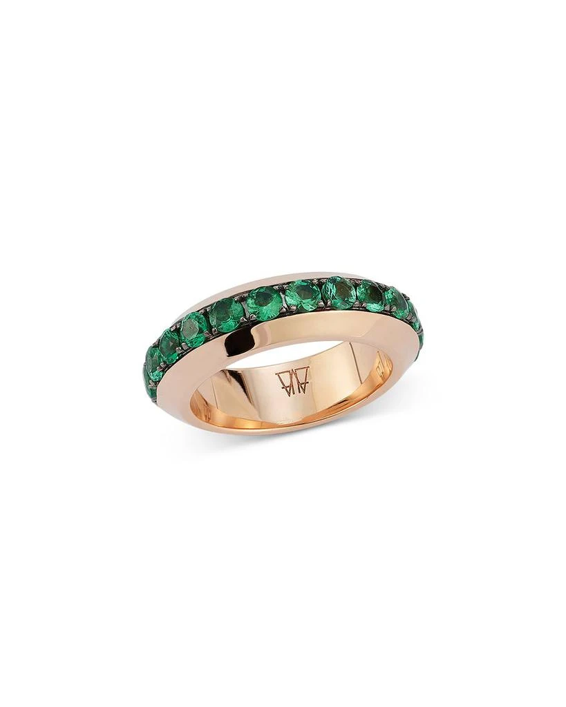 Walters Faith 18K Rose Gold Emerald Grant Angled Band 1