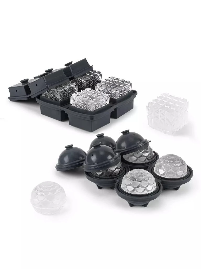 W&P Cocktail Ice Tray Set: Petal + Crystal 1