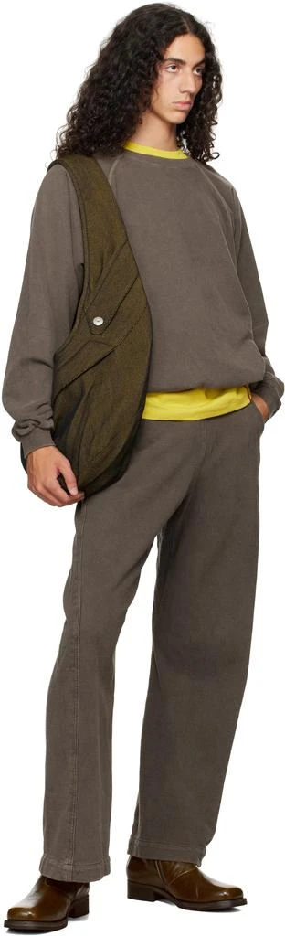 Omar Afridi Brown Shabby Twisted Lounge Pants 4