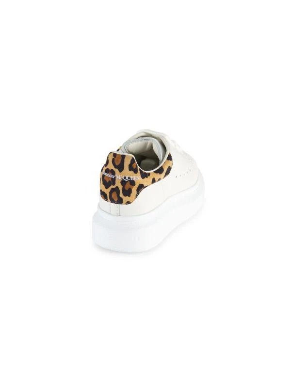 Alexander McQueen Kid's Leopard Print Leather Low-Top Sneakers 2