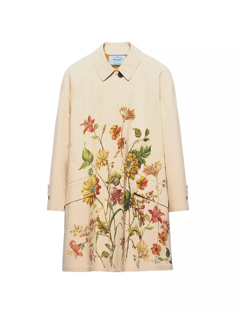 【プラダ・PRADA】Printed cotton single-breasted coat Prada Printed Cotton Single-Breasted Coat - Coats - Free