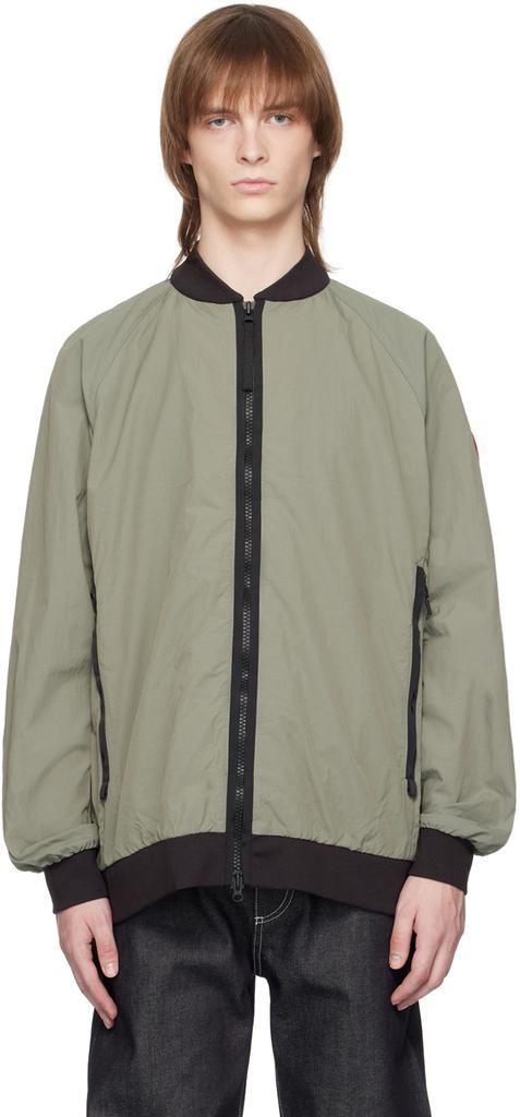 Canada Goose Green Faber Bomber Jacket - Outdoor Clothing