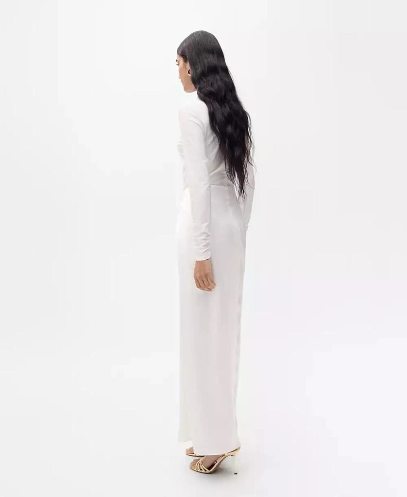 Mango Women's Combined-Fabric Long Dress 5